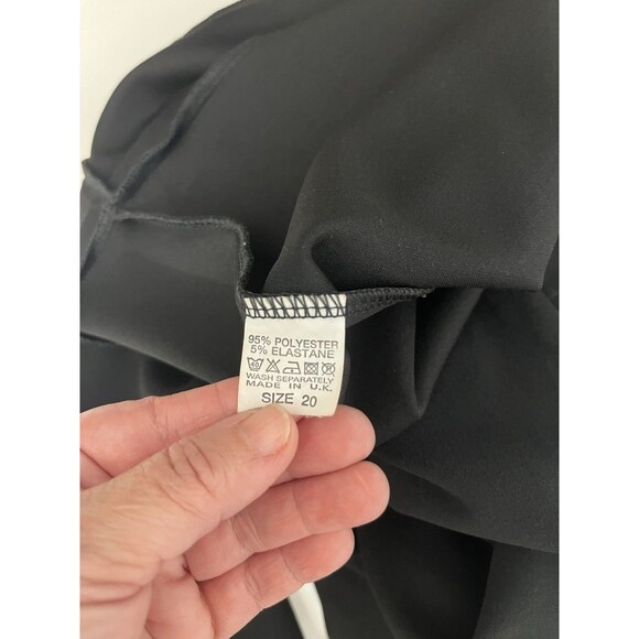 Club London Women Black One Shoulder Jumpsuit Size 16 Flared Leg Shoulder Cape - Picture 9 of 9